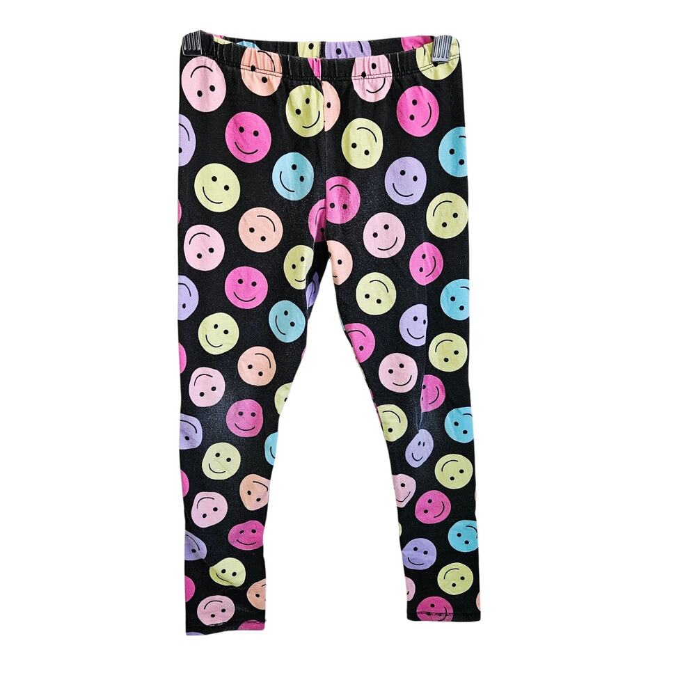 Children's Place Girls Size M Leggings Rainbow Smiley Face Colorful Whimsical